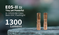 Manker E05 II Cu 1300 Lumens Copper EDC Flashlight CW 6500K