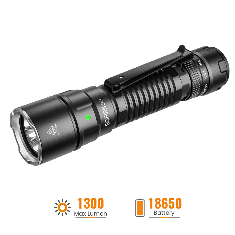 1300 lumen rechargeable flashlight urFlamp V6 Night's Watch: Lumens Compact Constructed from aerospace 1300-Lumen Narrow Beam GSSKU: AL1300NPGS