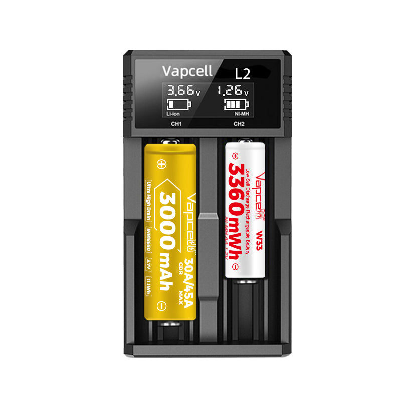 Vapcell L2 Battery Charger BrightLumenshop.com Vapcell L2 Battery Charger BrightLumenshop.com