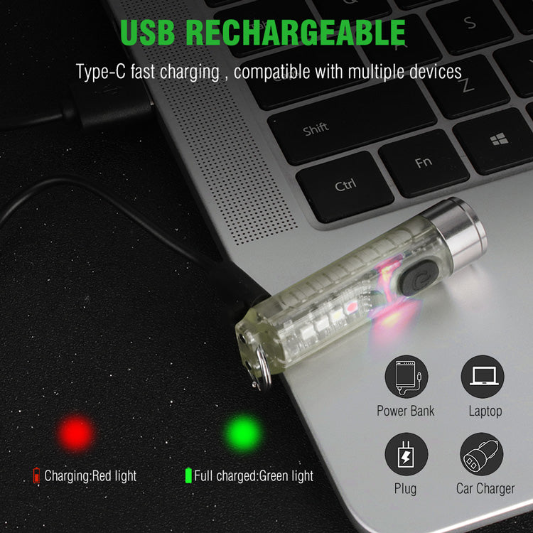 S11 Multi Function Keychain Flashlight (Green)