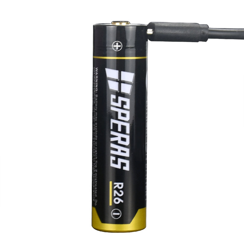 Speras 18650 2600mAh USB Rechargeable Li-ion Battery R26