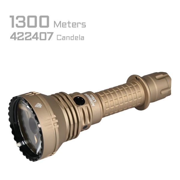 L19 2.0 Long Range Flashlight (Desert) - Osram KW CULPM1.TG - White LED Max Output: 1650 Lumens
