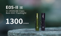 Manker E05 II 800 Lumens High Output EDC Flashlight (Sand) NICHIA 519A 4000K R9080