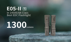 Manker E05 II Ti NICHIA 519A 4000K R9080 Titanium EDC Flashlight 800 Lumens