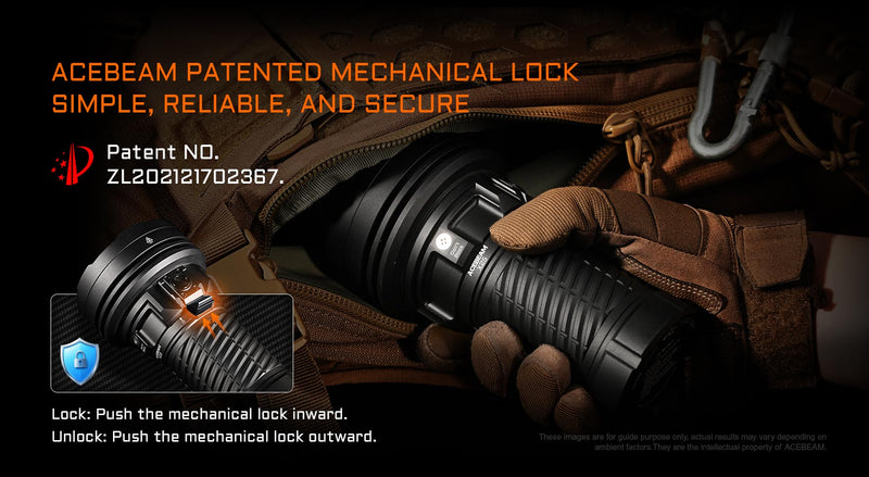 Acebeam X25 High-Power Long Range Flashlight 22000 Lumens