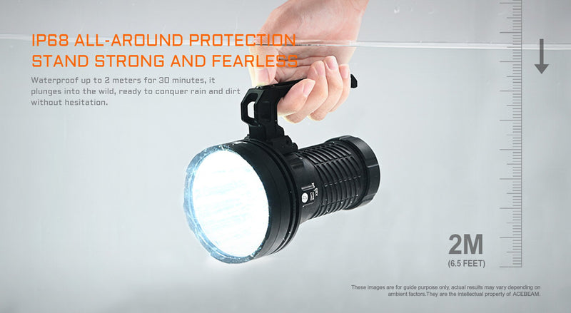 Acebeam X25 High-Power Long Range Flashlight 22000 Lumens