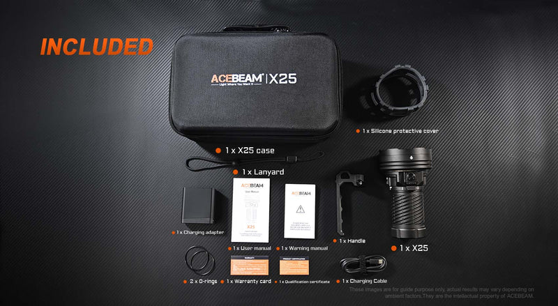 Acebeam X25 High-Power Long Range Flashlight 22000 Lumens