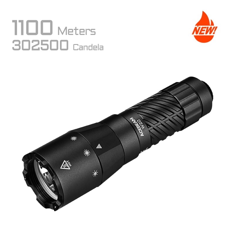 Acebeam W20 LEP Flashlight with Wide Angle Spill 600 Lumens