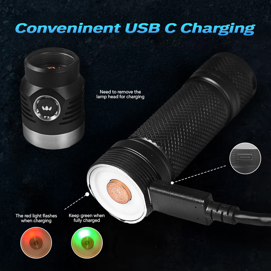 Maeerxu EV18 Long Range SFT40 6500K LED Flashlight 2000+ Lumens