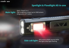 Cyansky ARK II Multi-Light Source EDC Flashlight 1500 Lumens