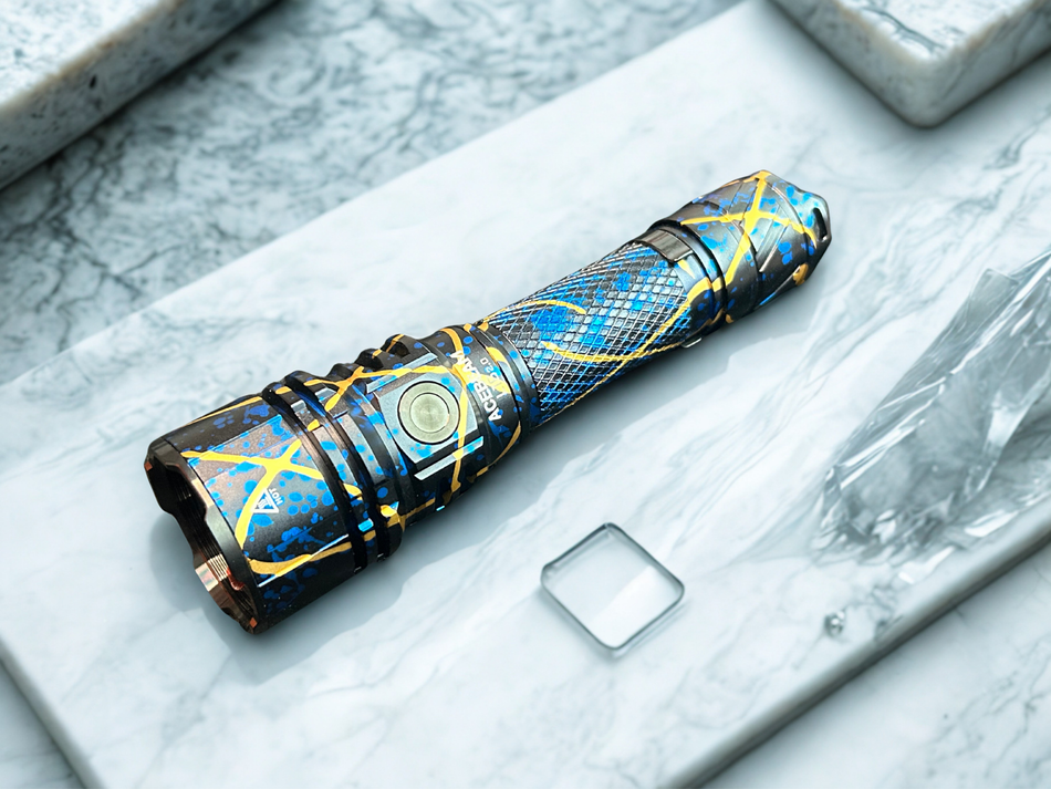 Acebeam L16 2.0 Tactical Flashlight with SFT-42R LED 3000 Lumens Black & Blue Camo (Limited Edition)
