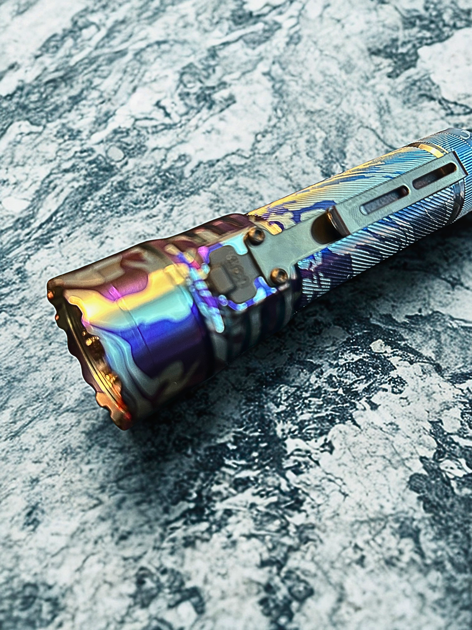 Acebeam E75 High-performance Quad-Core EDC Flashlight (Rainbow Titanium Porcelain) Limited Edition
