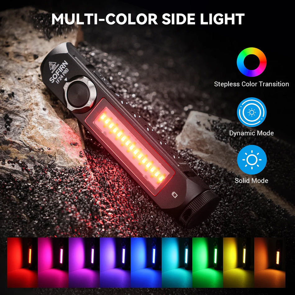 Sofirn IF24 Pro Flashlight 1800 Lumens SFT40 Buck Driver RGB Light