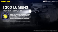 Nitecore NPL30 1200 Lumens Picatinny/Weaver Rail Mount Flashlight