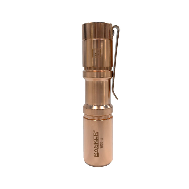 Manker E05 II Cu 1300 Lumens Copper EDC Flashlight CW 6500K