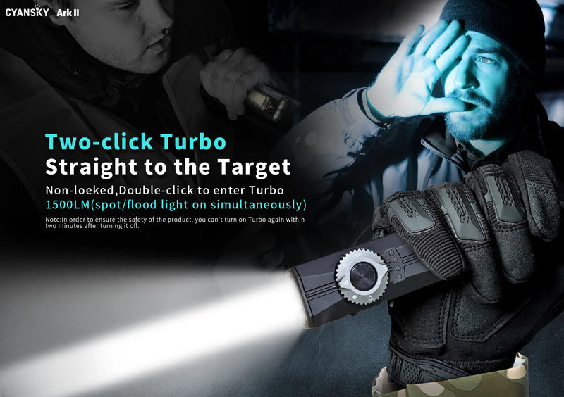 Cyansky ARK II Multi-Light Source EDC Flashlight 1500 Lumens