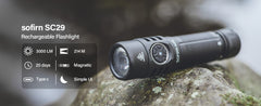 Sofirn SC29 EDC Flashlight 3000 Lumens with Vapcell K40 FT Battery
