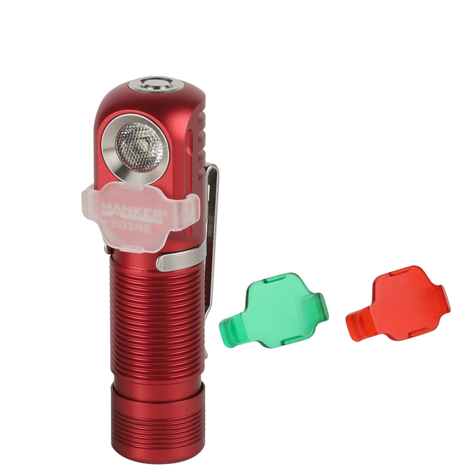 Manker E03H II Red (Cool White) 600 Lumens