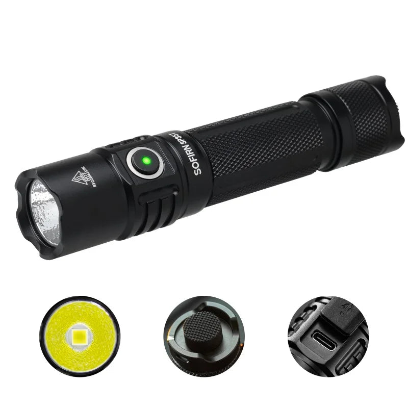 Sofirn SP35T Rechargeable Tactical Flashlight 3800 Lumens