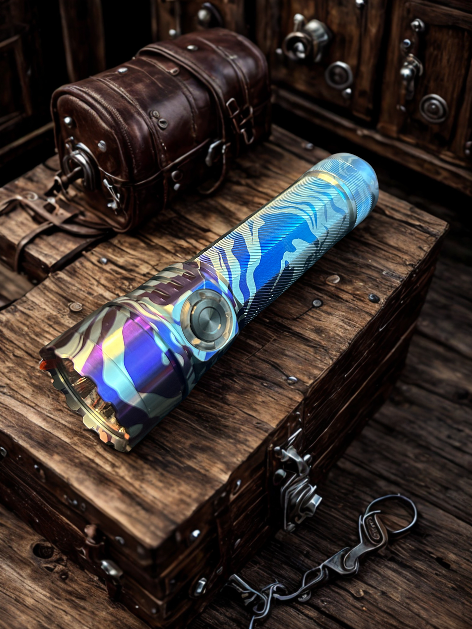 Acebeam E75 High-performance Quad-Core EDC Flashlight (Rainbow Titanium Porcelain) Limited Edition
