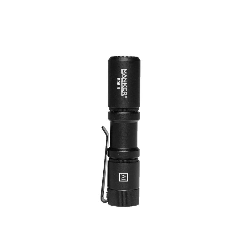 Manker E05 II 1300 Lumens High Output EDC Flashlight (Black) CW