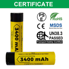 Vapcell B34 18650 3400mah 10A Rechargeable Flat Top Battery