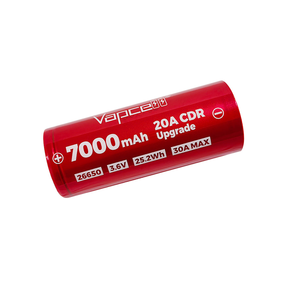Vapcell 26650 7000mah 15A K70 Flat Top INR Rechargeable (Li-ion) Batteries