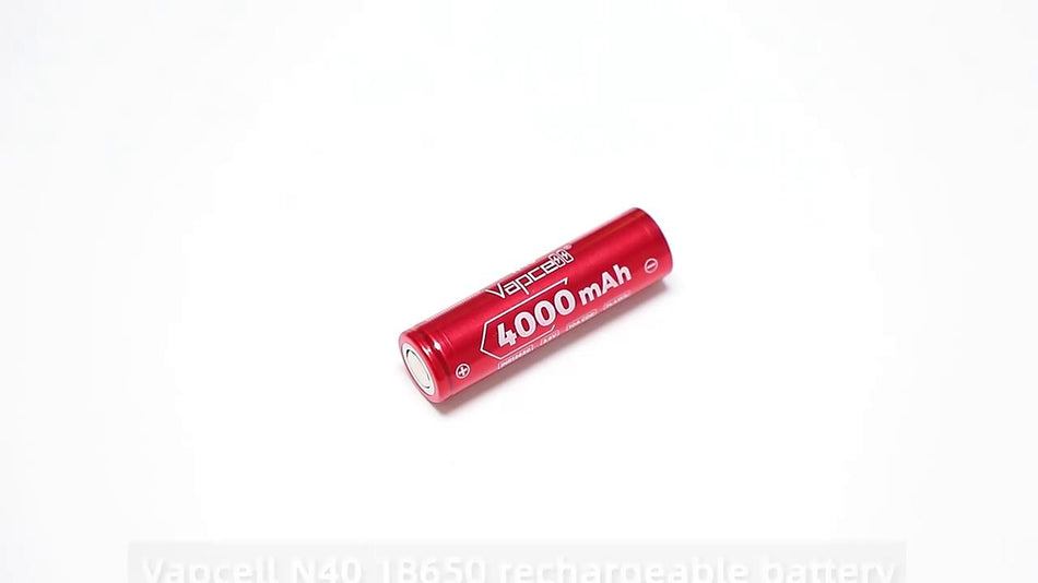 Vapcell N40 18650 4000mAh 10A Rechargeable Li-ion Flat Top INR Battery