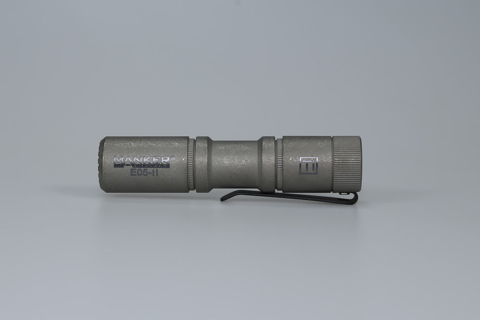 Mankerlight E05 II Stonewashed Titanium EDC Flashlight – 1300 Lumens