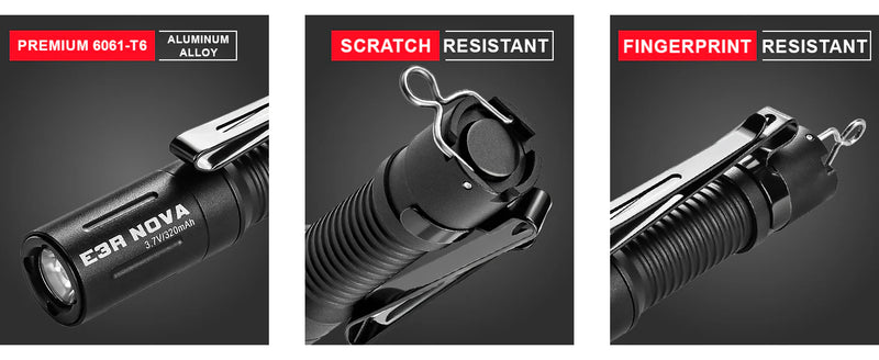 Powertac E3R Nova- EDC Rechargeable Flashlight 820 Lumens