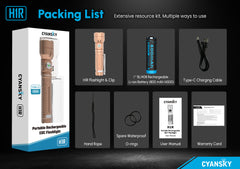 Cyansky H1R EDC Flashlight 700 Lumens (Copper)