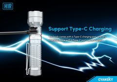 Cyansky H1R EDC Flashlight 700 Lumens (Silver)
