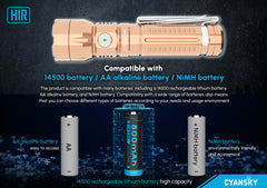 Cyansky H1R EDC Flashlight 700 Lumens (Copper)