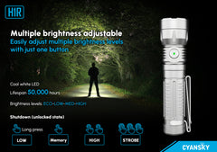 Cyansky H1R EDC Flashlight 700 Lumens (Silver)