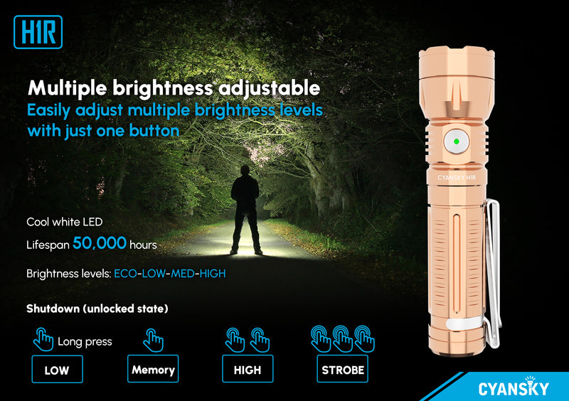 Cyansky H1R EDC Flashlight 700 Lumens (Copper)