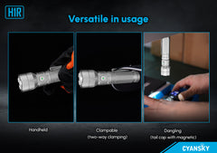 Cyansky H1R EDC Flashlight 700 Lumens (Silver)
