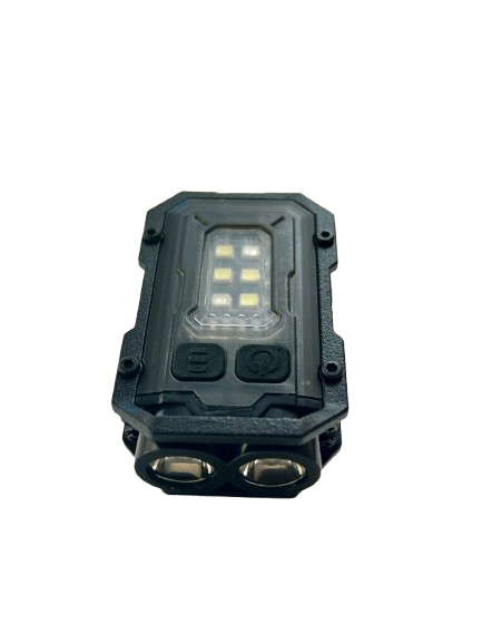 Helius V327 Multi-Functional Rechargeable EDC Keychain Flashlight (Black & White)