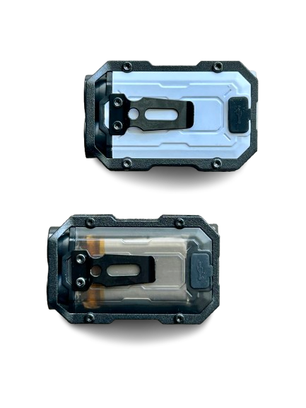 Helius V327 Multi-Functional Rechargeable EDC Keychain Flashlight (Black & White)