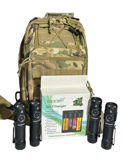 Emergency LED Flashlight Bug Out Bag (4 Person) 6pcs