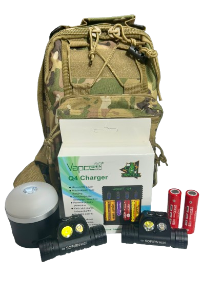 Hiking & Camping Lighting Bag (2 Person) Headlamp Kit