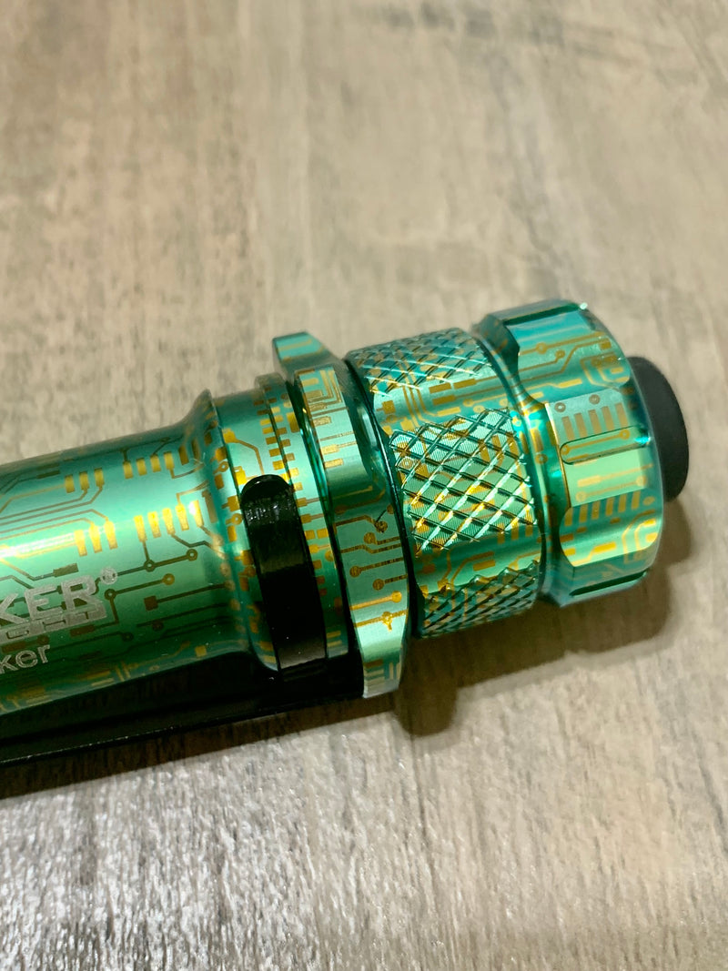 Manker Striker Titanium Limited Edition: Starry Sky Blue & Green Circuit Texture 2300 Lumens