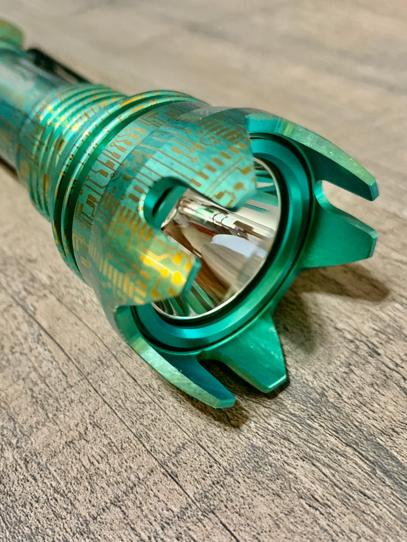 Manker Striker Titanium Limited Edition: Starry Sky Blue & Green Circuit Texture 2300 Lumens