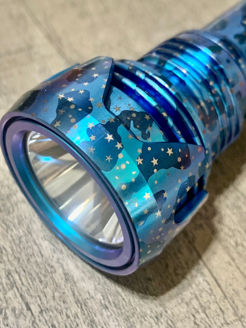 Manker Striker Titanium Limited Edition: Starry Sky Blue & Green Circuit Texture 2300 Lumens