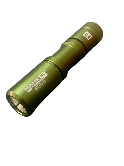 Manker E05 II 800 Lumens High Output EDC Flashlight (Army Green) NICHIA 519A 4000K R9080