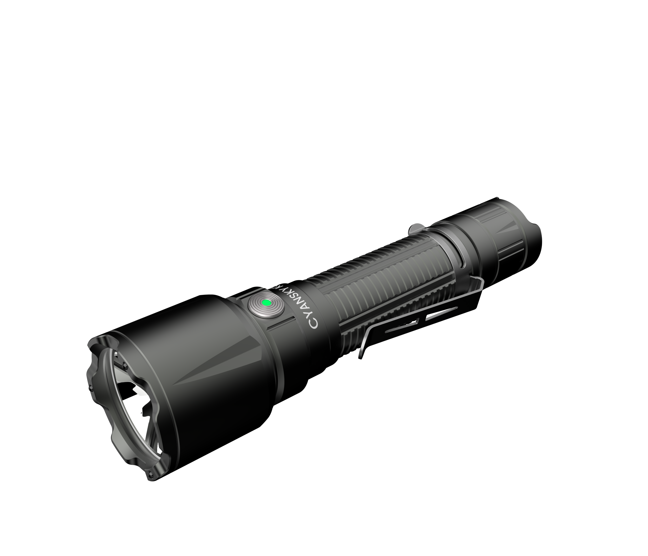 Kynko Flashlight Cyansky K3 V2.0 Long Range Tactical Flashlight 2000 Lumens (Grey ...