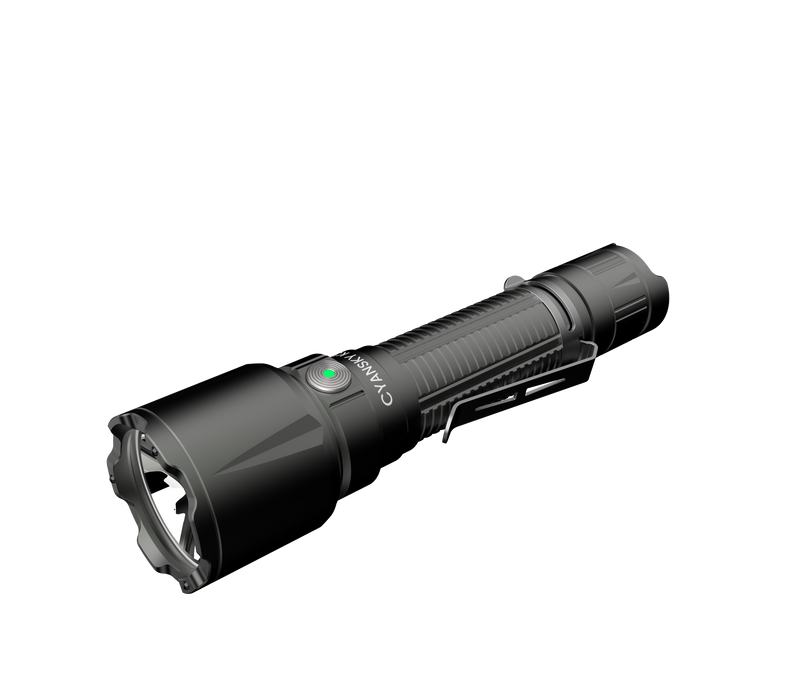Cyansky K3 V2.0 Long Range Tactical Flashlight 2000 Lumens (Grey)