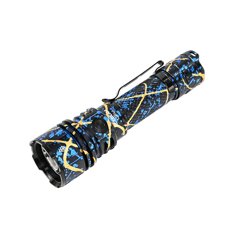 Acebeam L16 2.0 Tactical Flashlight with SFT-42R LED 3000 Lumens Black & Blue Camo (Limited Edition)