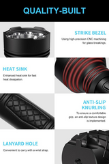 Lumintop PK26 Dual Light Source Search Flashlight  22000 Lumens