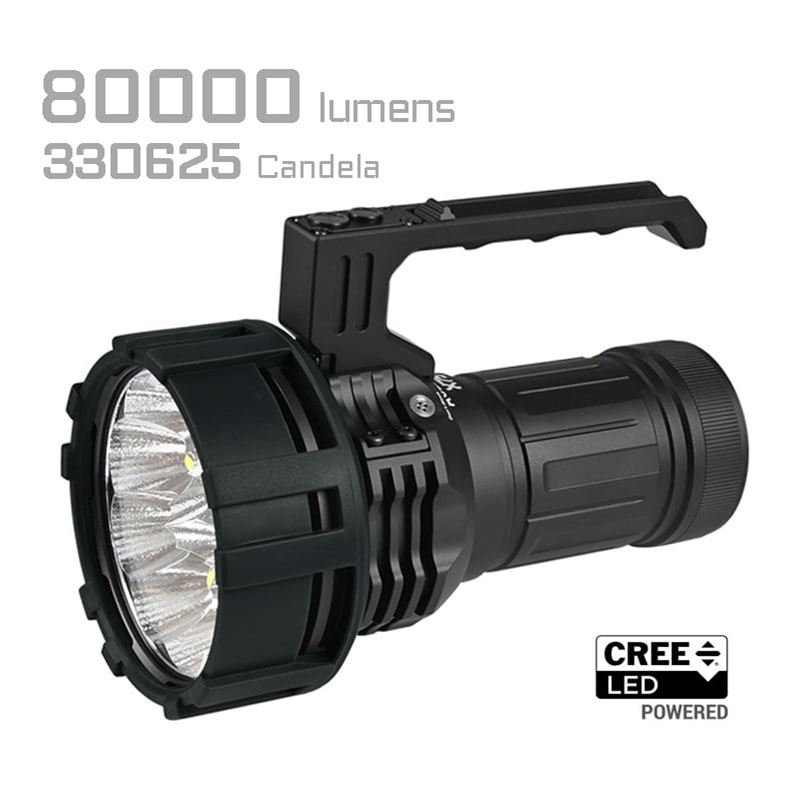 cree rechargeable flashlight Acebeam X75 CREE XHP70.2 NW 5000K 75,000 Lumens