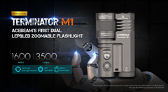 Acebeam Terminator M1 Dual Head LEP/LED Flashlight (Limited Edition) 3500 Lumens